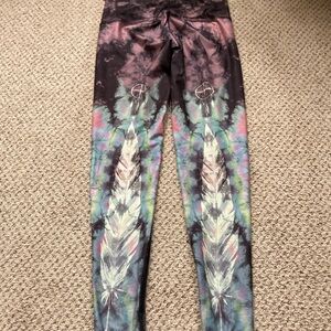 Teeki Eagle Feather Dream Catcher XS Leggings